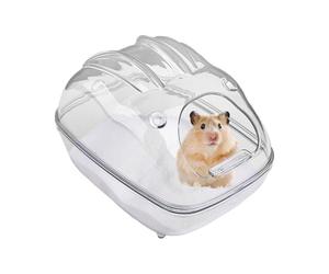 Hamster Sand Bathroom - Golden Tub Chamber, Anti Splash Container | Detachable Use Habitat Accessory Simplifying Maintenance during Daily Small Animal Hygiene Routines for Gerbils