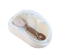 Hamster Sand Bathroom Plastic Small Pet Sand Bath Container Hamster Sandbox Sauna Room Toilet Bathtub with Scoop for Chinchilla Golden Bears(Blue)