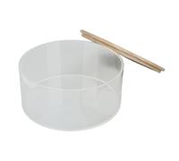 Hamster Sand Bathtub Spacious Round Transparent Acrylic for Pet Sand Bathing Area (Large)