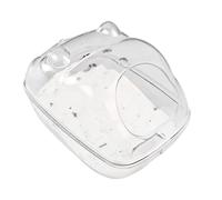 Hamster Sand Container - Clear Chinchilla Sand Tub, Small Animal Box, Durable Gerbil Body Cleaning Tool for Jack
