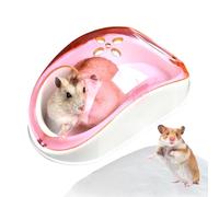 Hamster Sand Container, Hamster Sand Box - Dustproof Visible Chinchilla Litter Tray | Multifunctional House, Large Bathroom for