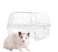 Hamster sandbathContainer - 6.69x4.72x4.7in Transparent sandbathBox, Small Animal Digging sandHouse, Long Lasting Clear Pet Bathing Tub | Dust-bath Container for Gerbils Small Habitat Shower Room