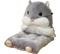Hamster Shape Plush Seat Cushion Tatami Cushion Pillow Cute Animal Back Support Seat Pad Cushion Cozy Sofa Bed Throw Pillow