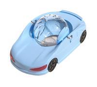 Hamster Silent Exercise Wheel Transparent Toy Pet Activity Running Wheel for Small Animals Nocturnal Fitness Sports Car Design (Blue, 29.5X16.5X12cm)