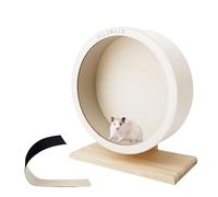 Hamster Silent Exercise Wheel - Wooden Running Spinner with Removable & Washable Track, Quiet Hamster Wheel for Gerbils, Mice, Small Pets - Prevents Boredom & Depression(S