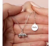 Hamster Silver Necklace - Personalised