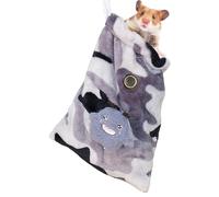 Hamster Sleeping Bag, Hamster Cuddle Bag, Dwarf Hamster Carrier Bag, Flannel Squirrel Bed with Drawstring, Chinchilla Nest, Warm for Squirrels and Snakes