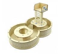 Hamster Small Animal Toy Track Obstacle Ball Tunnel Climbing Stairs Wooden Playground Engages Mind And Body Suitable for cages play areas, style to 2