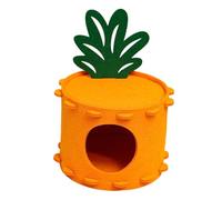 Hamster Snug Bed - Hamster Hideouts Tunnel, Comfy Felt Hamster Nest | Plush Pineapple Felt Hamster Hideaway Hamster Bed, Adorable Hamster Supplies Tunnel Cozy Resting for Chinchilla & Guinea Pigs