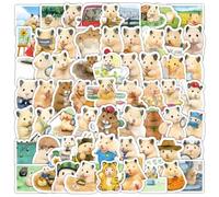 Hamster Stickers 100Pcs Vinyl Funny Cute Animal Stickers for Laptop Water Bottle Skateboard Scrapbook Phone Case Helmet Luggage Car Bike Guitar,Waterproof Trendy Sticker for Teen Kids Adult