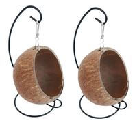 Hamster Suspension, Coconut Hammock | Small Animal Hanging Coconut Habitat Decor, Family Animal Cave Supplies
