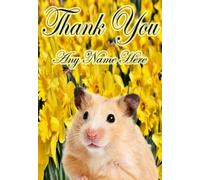 Hamster Thank you Any Occasion Personalised Card daff1