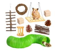 Hamster Toys for Cage | Rabbit Toys Bunny Tunnels & Tubes - Grinding Teeth Sticks, Rabbit Hide out Tunnel Small Animal Activity Toys for Rabbits Bunnies Guinea