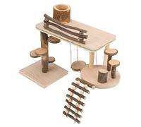 Hamster Toys, Hamster Ladder Playground, Little Pet Climbing Ladder Amusement Hamster House With Multiple Climbing Options and Chewing Methods Hamster Hideout for Pets and