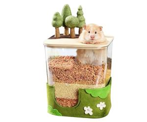 Hamster - Transparent Gerbil Shelter - Transparent Hamster Bathtub | For Pet Owners Veterinary Practices Run Activities Daily Routine Living Room Bedroom Stress Talk
