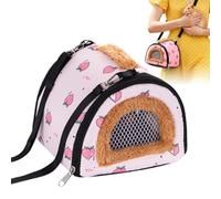 Hamster Transport Bag, Warm Bag for Cold Weather, Chinchilla Carry Bag for Shoulder, for Rabbits, Reptiles, Chameleon, Hedgehog, Camping, Short Trips, Commuting and Road Trips