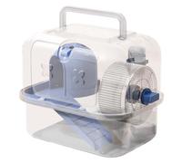 Hamster Transport Box - ABS 24 x 18 x 20 cm | Ventilated Excursion Box for Small Animals | Hamster Travel Cage | Transparent Outer Container for Chinchillas, Hedgehogs and Gerbils
