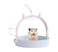 Hamster Transporter - Tote for Fencing Travel, Creature Crate Carrying | Animal Backpack Case, Rotating Door with Soul Serving Container