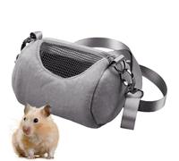 Hamster Travel Bag - Soft Plush Carrier for Guinea Pigs, Lizards and Small Pets | Breathable Mesh Window Path Cage | Lightweight Outdoor Carry Bag for Gerbils, Chinchilla