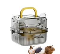 Hamster Travel Box | Two Tier Habitat Casing, Small Animals Transport Box - For Guinea Pigs, Dwarf Hamsters, Mice, Chinchillas - For Veterinary Visits, Hiking