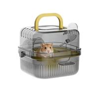 Hamster Travel Box - Two Tier Habitat Casing, Transport Cage for Travel, for Guinea Pigs, Dwarf Hamsters, Mice, Chinchillas - for Veterinarian Visits, Hiking