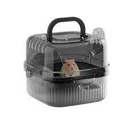 Hamster Travel Box with Wheel Unit, Transport Box for Small Animals, Suitable for Guinea Pigs, Mice, Dwarf Hamsters, Chinchillas, for Outdoor, Camping, Hiking, Road Trip