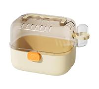 Hamster Travel Cage - Breathable Anti-Escape Carrier with Handle | Portable hamster travel cage designed with breathable mesh and anti-escape features, complete with a sturdy carrying handle.
