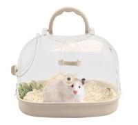 Hamster Travel Cage | Pet Go Out Box | Includes Water Bottle, Clear, Lightweight Breathable Guinea Travel Cage For Ferrets, Chinchillas, Mice, Squirrel