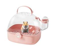 Hamster Travel Cage PVC Chinchilla Transport Cage with Water Bottle Spacious Pet Bird Transport Accessory for Hedgehogs Macaws Cockatiels Sparrows Budgies Inseparable Conures