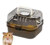 Hamster Travel Cage,With Walking Wheel and Clear Box | Small Hamster Cage with Handle - for Mice Rabbits Gerbils Hamsters Travel Camping Veterinary Visit