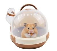 Hamster Travel Carrier, Portable Small Animal Cage - Breathable Plastic Enclosure with Water Bottle for Dwarf Hamsters, Ferrets & Exotic Pets