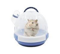 Hamster Travel Carrier, Portable Small Animal Cage - Breathable Plastic Enclosure with Water Bottle for Dwarf Hamsters, Ferrets & Exotic Pets