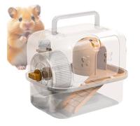 Hamster Travel Carrier, Transparent Pet Outing Case, Portable Animal Transport Box, Lightweight Small Living Thing Container, Hedgehog Gerbil Holder, Compact Travel Bag, Ideal for Trips