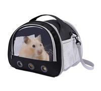 Hamster Travel Carrier - Ventilated Pet Case, Portable Hamster Bag, Small Animal Crate | Durable Travel Carrier with Clear Roof and Secure Lock for Carrying