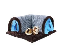 Hamster Tubes and Tunnels - House with Curtains for Privacy - Removable Furniture for Hamsters - For Indoor Use, Exercise, Sleeping, Playing, Boredom Removal, Chinchilla, Gerbil and Hedgehog