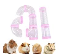 Hamster Tunnel - 8 Pieces Expandable Connectable Tube Set | Bite-Resistant External Pipe | Pet Tunnel System for Hamster, Gerbil, Rats, Ferrets, Small Animal Enclosure Use