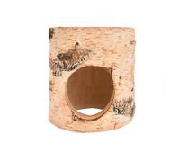 Hamster Tunnel | Castle Hideaut Hideaut Rest House Wooden Hamster Tunnel - Tree Trunk Tunnel for Syrian Dwarf Hamsters, Jerbos and Other Small Animals