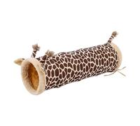 Hamster Tunnel - Giraffe Design Resting Cave Toys | Warm Foldable Small Pet Tunnel for Dwarf Bunny Hamster Hedgehog Ferret Indoor Home