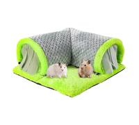 Hamster Tunnel | House with Privacy Curtains | Detachable Hamster Climbing Toys - for Cage Accessories, Gerbil, Hedgehog, Indoor, Sleeping, Playing, Boredom