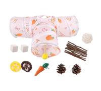 Hamster Tunnel Play - Multifunctional Pet Tube, Chewing Climbing Fun, Sleeping Nest, Indoor Outdoor Accessory | Perfect for Hamsters Rabbits Ferrets Travel Plays Foraging Cuddle Enrichment