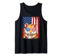 Hamster US America Flag Men Women 4th of July Patriotic Tank Top