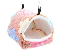 Hamster Warming Nest Hamster Cozy Bed Small Animal Hideout Soft Fleece Lining Durable Design Fits Any Cage Provides Warmth And Comfort Enhances Pet Wellbeing And Rest Ideal For Nighttime Sleep(Pink)