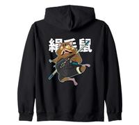 Hamster Warrior Bo Staff Fighter - Funny Martial Arts Zip Hoodie