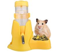 Hamster Water Bottle, [80ml] Diyife Guinea Pig Water Bottle Non Drip, Hamsters Automatic Water Dispenser, Free Standing Small Animal Water Bottle for Bunny Chinchilla Hedgehog Squirrel (Yellow)