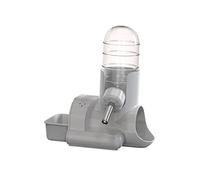 Hamster Water Bottle Auto Dispenser Drinker Bowl Feeding Watering,Grey | Plastic,3-in-1 shelter nest,food bowl,water dispenser,double ball,stainless steel tube,non-slip base,15.6cm