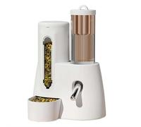 Hamster Water Bottle & Food Bowl Combo 3oz/100mL - Leak-Proof Dual Chamber Dispenser with Chew-Proof Steel Spout, Weighted Base for Dwarf Hamster & Mice Essentials