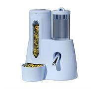 Hamster Water Bottle & Food Bowl Combo 3oz/100mL - Leak-Proof Dual Chamber Dispenser with Chew-Proof Steel Spout, Weighted Base for Dwarf Hamster & Mice Essentials