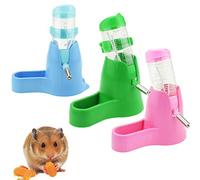 Hamster Water Bottle Holder 80ML Dispenser With Base Hut Small Pet Nest Accessories Automatic Water Device Water dispenser automatic pet bottle for hamsters, rats, guinea pigs, white rabbits (green)