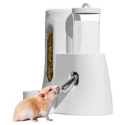 Hamster Water Bottle - Polytirene 5.51x3.94x6.3 Inch, Food Dispenser | Automatic Food Dispenser Cage Water Bottle - 2 on 1 Supply | Containers