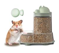 Hamster Water Bowl, Automatic Food and Water Dispenser for Pets, Transparent Storage Container with Large Capacity for Small Animals such as Mice, Hedgehogs, Budgies and Chinchillas